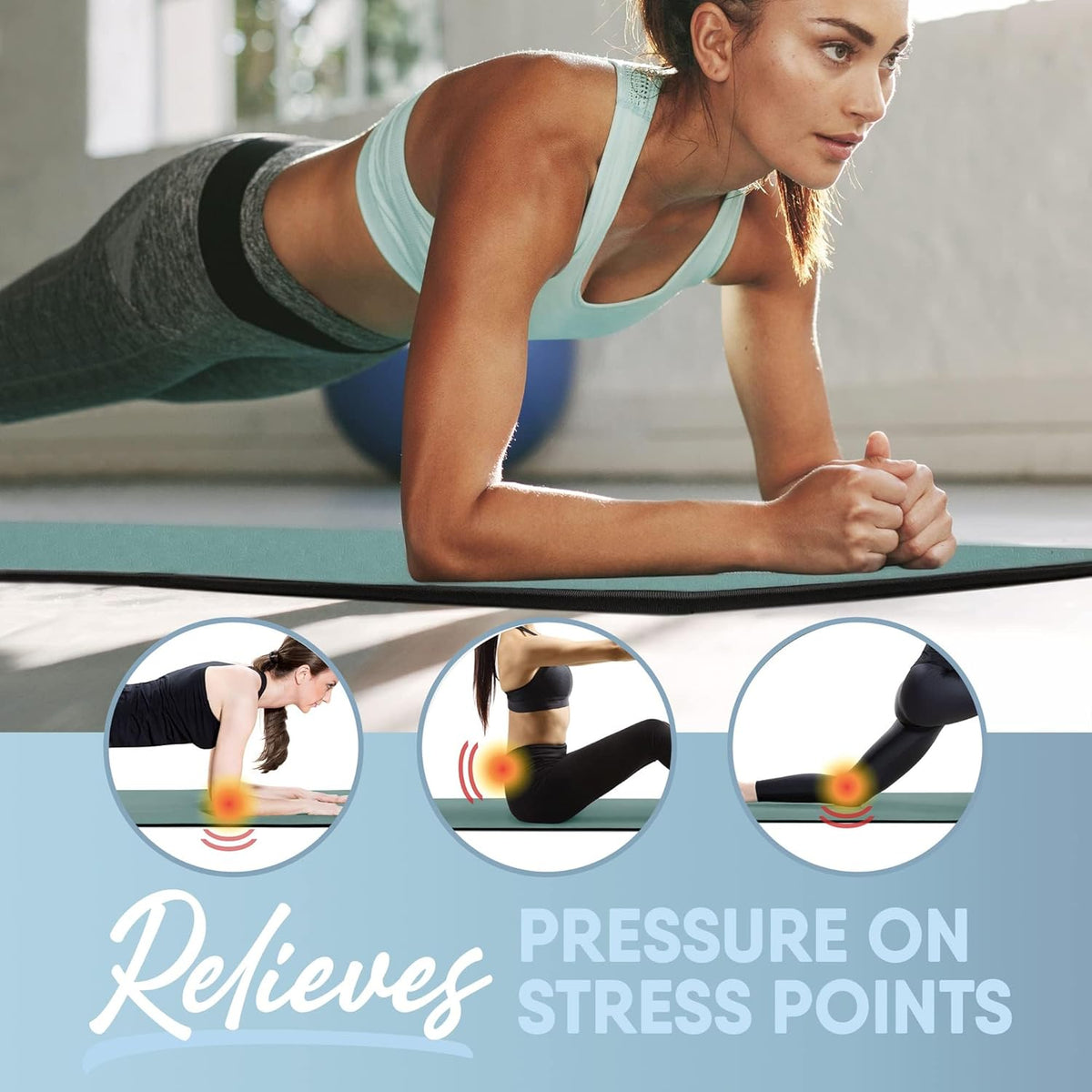 Premium Yoga Mat for Home and Gym Use, Extra Thick for High-Impact Training, Multi-Layer Skid-Resistant Surface, Odor-Neutralizing with Convenient Carrying Strap