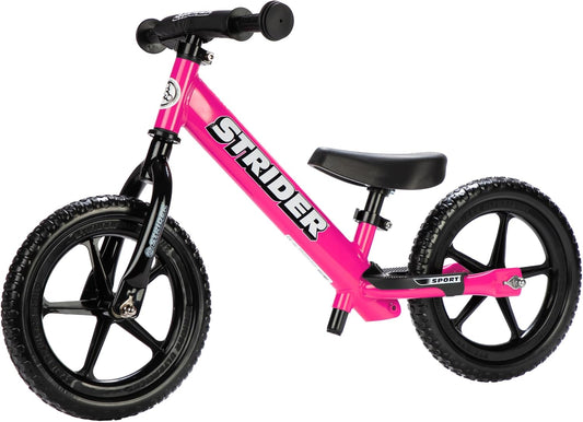 12 Sport, No Pedal Balance Bike for Kids Ages 1–4 Years, Pink
